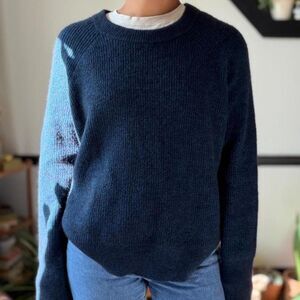 COS dark blue crewneck sweater